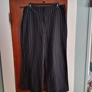 New York & Company Black Pinstripe Trousers